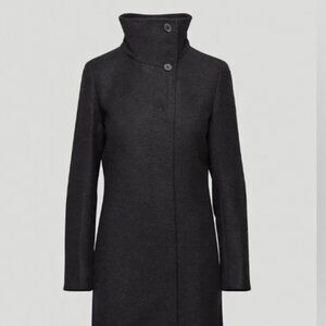 Babaton Walton Wool Coat Size L Heather Charcoal